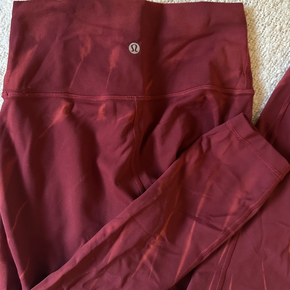 Lululemon Deep Red Leggings